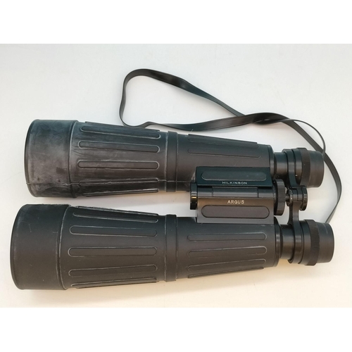 537 - Pair of Cased Hilkinson Argus 9 x 63 Binoculars.