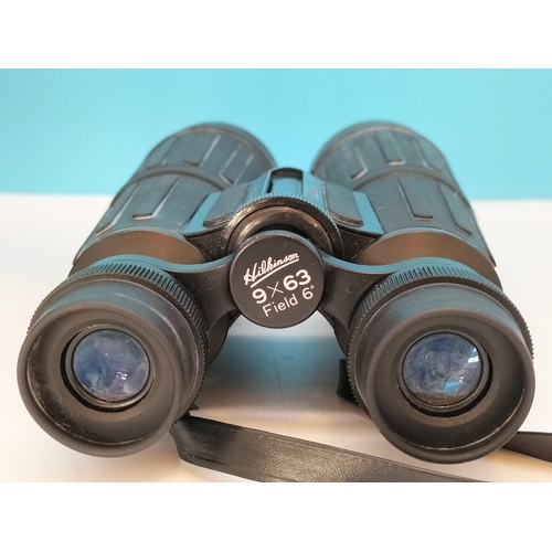 537 - Pair of Cased Hilkinson Argus 9 x 63 Binoculars.