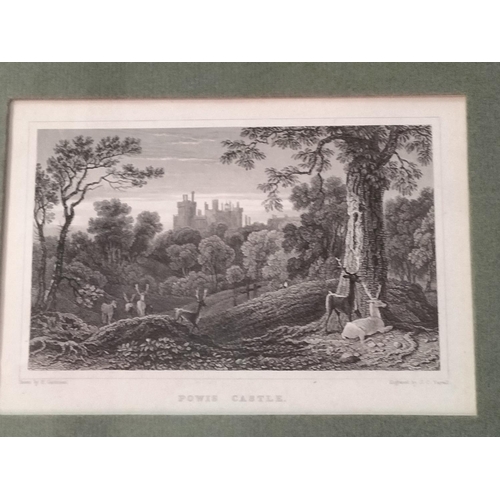 578 - Collection of Framed Watercolours and Prints to include Early 19th Century Engraving of Powys Castle... 