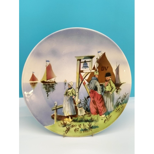 80 - Mettlach Villeroy & Boch Hand Painted 31cm Dutch Scene Chargers (3).