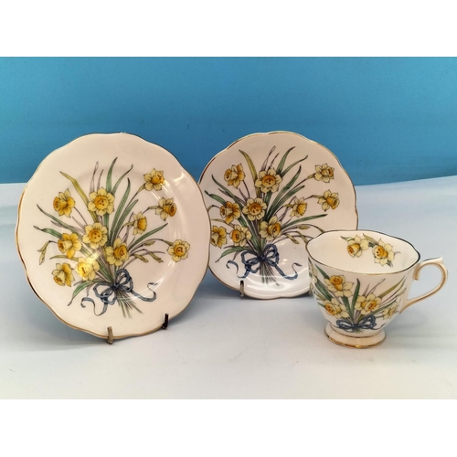 1 - 1950's Royal Albert Complete Set of 12 'Flower of The Month Series' Hand Painted Trios in the Counte... 