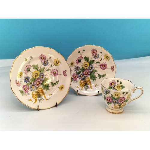 1 - 1950's Royal Albert Complete Set of 12 'Flower of The Month Series' Hand Painted Trios in the Counte... 