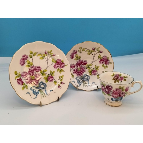 1 - 1950's Royal Albert Complete Set of 12 'Flower of The Month Series' Hand Painted Trios in the Counte... 