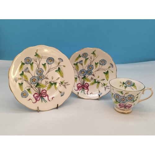 1 - 1950's Royal Albert Complete Set of 12 'Flower of The Month Series' Hand Painted Trios in the Counte... 