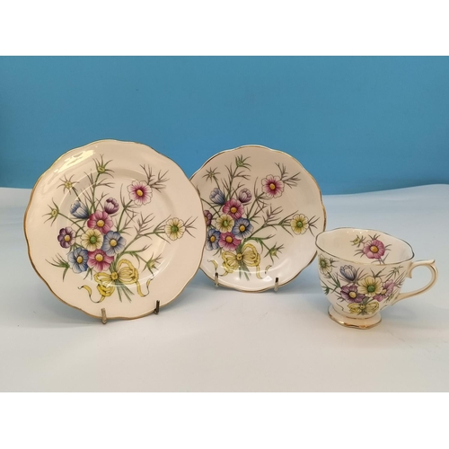 1 - 1950's Royal Albert Complete Set of 12 'Flower of The Month Series' Hand Painted Trios in the Counte... 