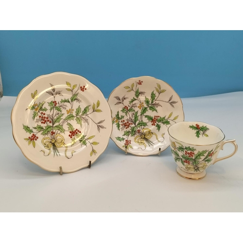 1 - 1950's Royal Albert Complete Set of 12 'Flower of The Month Series' Hand Painted Trios in the Counte... 