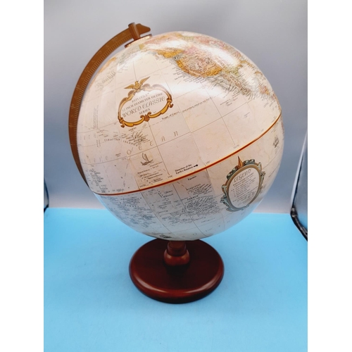 102 - Large Globe on Stand. 43cm High, Approx 30cm Diameter.