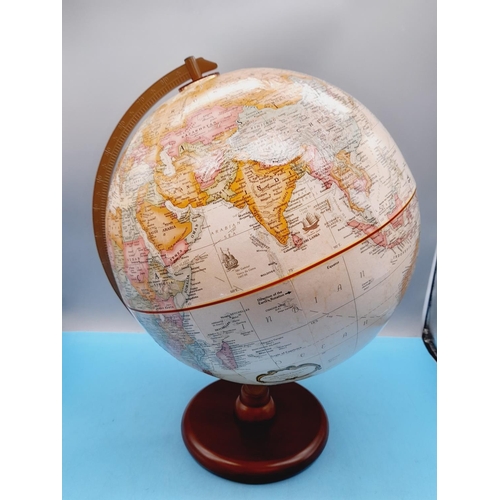 102 - Large Globe on Stand. 43cm High, Approx 30cm Diameter.