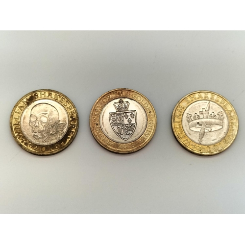 159 - Five £2 Coins to include Shakespeare, Golden Guinea, etc.