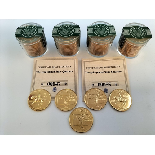 16 - Uncirculated Danbury Mint Presidential Dollars (4 Rolls of 12) -George Washington, Thomas Jefferson,... 