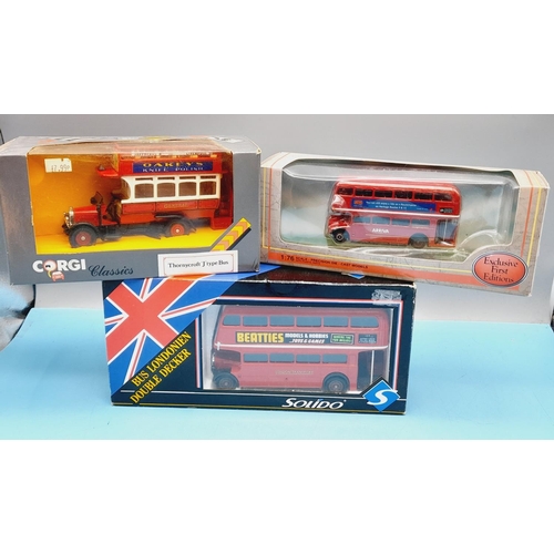 162 - Boxed Bus Die-Cast Models (3) to include Thornycroft J Type, Beatties London Double Decker Bus and 2... 