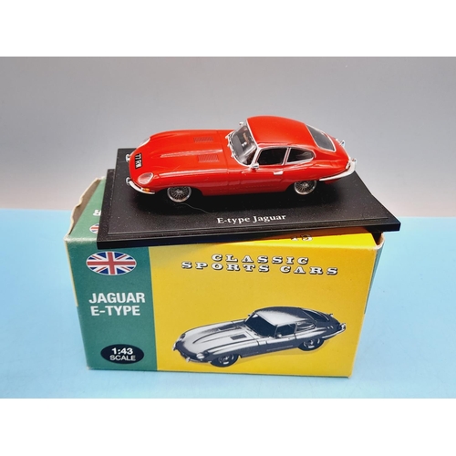 163 - Boxed Die-Cast Car Models (5) to include Jaguar E Type, MGB, Atlas Editions Jaguar MKII, etc.