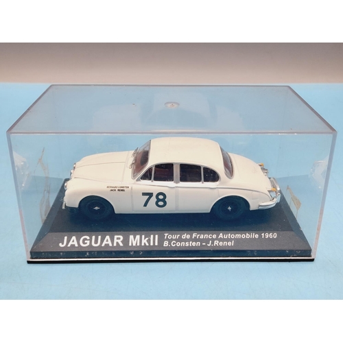 163 - Boxed Die-Cast Car Models (5) to include Jaguar E Type, MGB, Atlas Editions Jaguar MKII, etc.