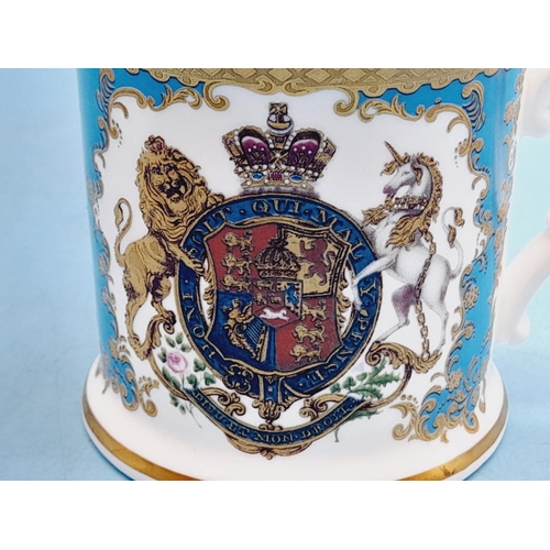 170 - Royal Collection Trust Queen's Royal Arms China Cup and Saucer plus 7.5cm High Tankard.