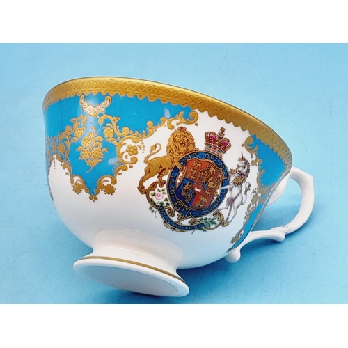 170 - Royal Collection Trust Queen's Royal Arms China Cup and Saucer plus 7.5cm High Tankard.