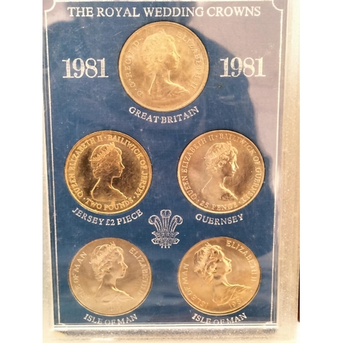 177 - Collection of Mixed Coins to include Royal Wedding Crown Set 1981, Framed Coins, First Day Coin/Stam... 