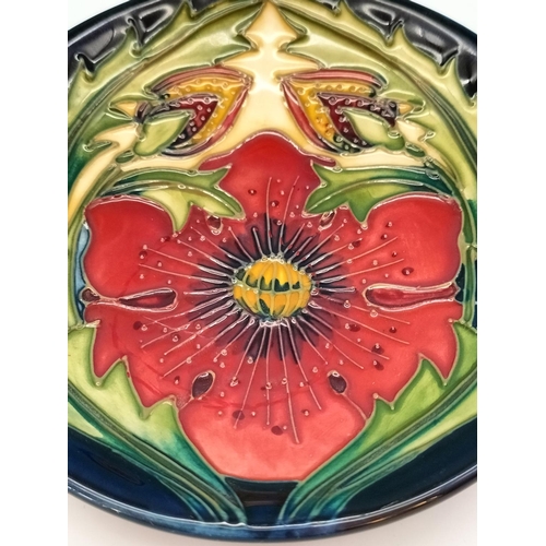 20 - Moorcroft 12cm Pin Dish in the 'Pheasants Eye' Design by Shirley Hayes. Marked to Base. Seconds.