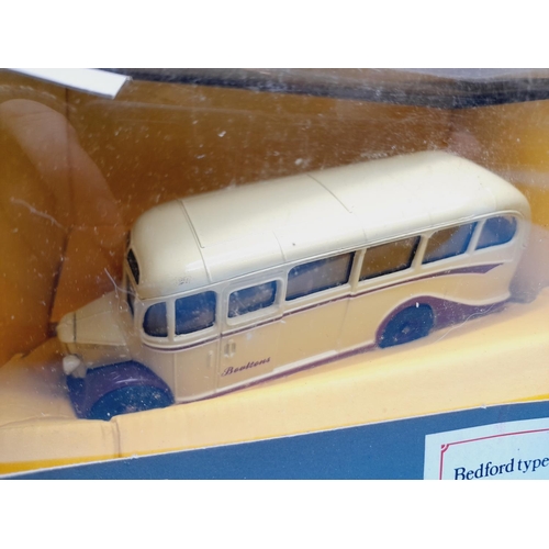 203 - Boxed Corgi Classics Models (2) 97190 AEC Regal Coach and Bedford Type OB Coach.