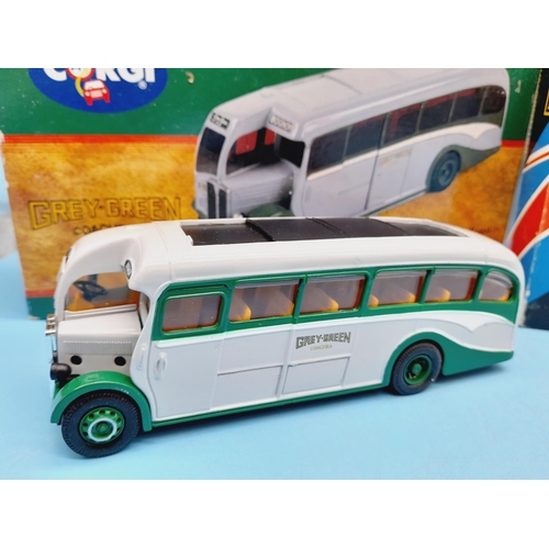 205 - Boxed Die-Cast Vehicles (2), Corgi 97180 AEC Grey/Green Regal Coach and Solido 'Green Line' Double D... 