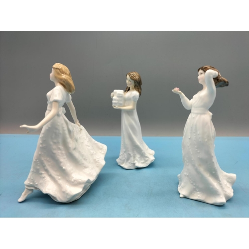 207 - Royal Doulton 15cm Lady Figures (3), 'Sentiments' HN 3491, 'With Love' HN 3393 and 'Christmas Parcel... 