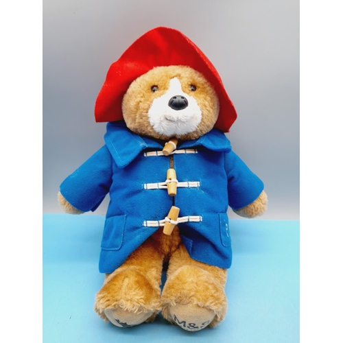 288 - Marks & Spencer Plush Paddington Bear and Snow Globe. Bear 34cm Tall.