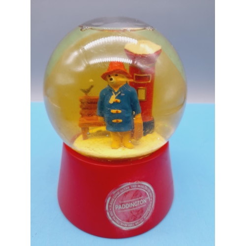 288 - Marks & Spencer Plush Paddington Bear and Snow Globe. Bear 34cm Tall.