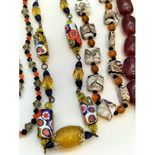 293 - Collection of Mixed Bead Necklaces to include Lampwork Beads, Murano Glass Beads, etc.