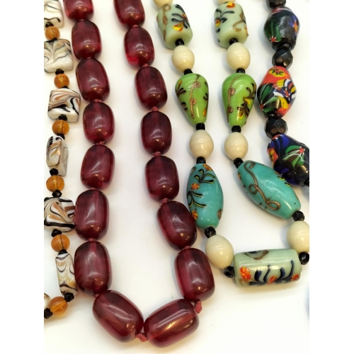 293 - Collection of Mixed Bead Necklaces to include Lampwork Beads, Murano Glass Beads, etc.