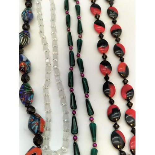 293 - Collection of Mixed Bead Necklaces to include Lampwork Beads, Murano Glass Beads, etc.