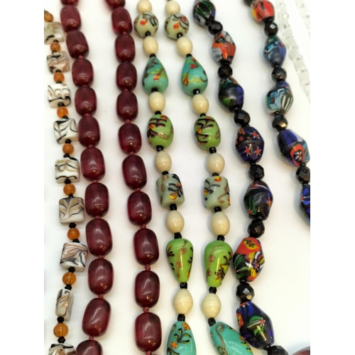 293 - Collection of Mixed Bead Necklaces to include Lampwork Beads, Murano Glass Beads, etc.