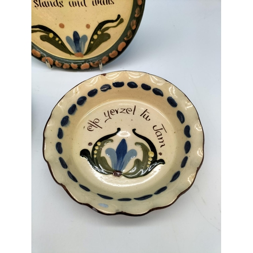 298 - Collection of Torquay Pottery Motto Ware (14) by Aller Vale, Longpark, Watcombe, etc  to include Jug... 