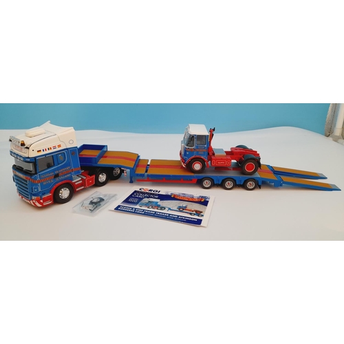 314 - Boxed Corgi 'Hauliers of Renown' Collection Limited Edition CC13743 Scania R Step Frame Trailer and ... 