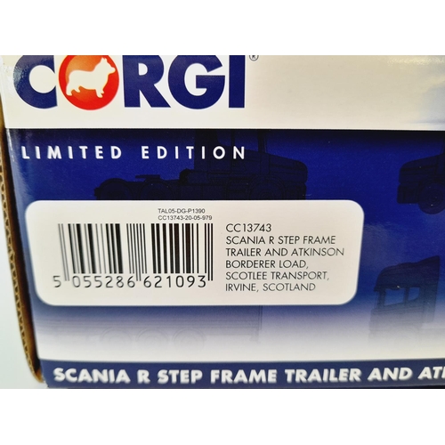 314 - Boxed Corgi 'Hauliers of Renown' Collection Limited Edition CC13743 Scania R Step Frame Trailer and ... 