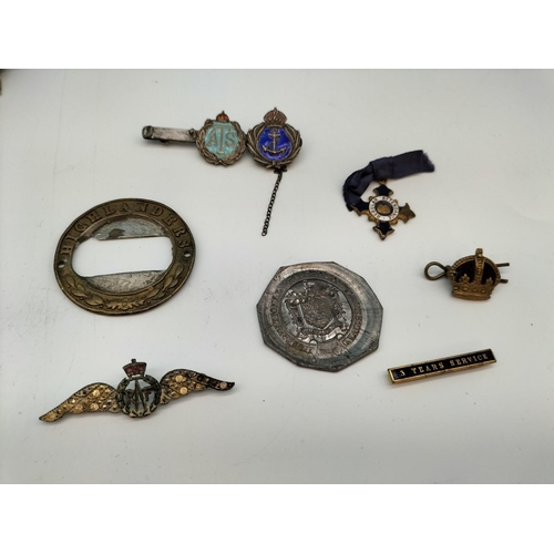 34 - Collection of Mixed Enamelled, Military Pins, Badges, etc.