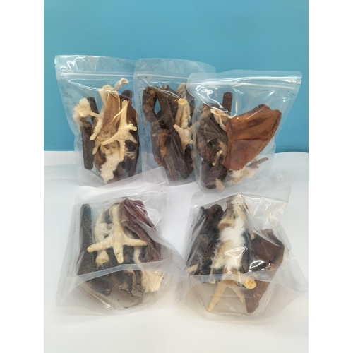 349 - 5 Packs of Natural Dried Dog Treats.