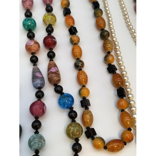 368 - Collection of Mixed Bead Necklaces to include Lampwork Beads, Murano Glass Beads, etc.