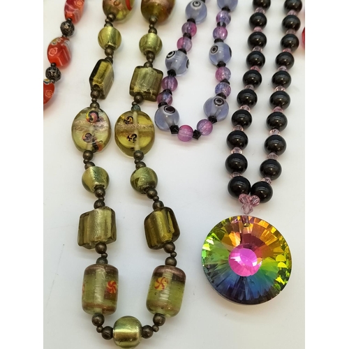 368 - Collection of Mixed Bead Necklaces to include Lampwork Beads, Murano Glass Beads, etc.