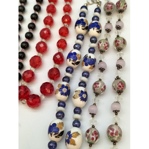 368 - Collection of Mixed Bead Necklaces to include Lampwork Beads, Murano Glass Beads, etc.