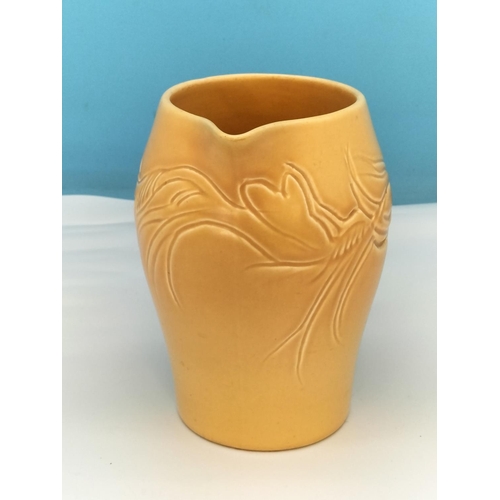 373 - 1930's Signed Susie Cooper Sgraffito Water Jug. 16cm Tall.