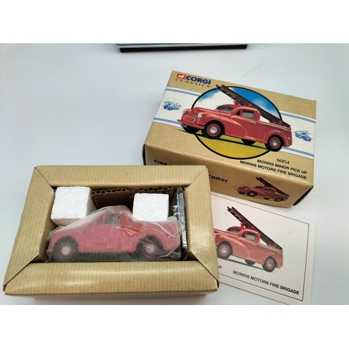 405 - Boxed Corgi Classic Die-Cast Vehicles (3), 96854 Morris Minor Pickup 'Morris Motors Fire Brigade', B... 