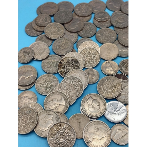 408 - Quantity of Mixed Coins to include One Shilling, Two Shilling Pieces, Mixed Hong Kong Coins, USA Coi... 