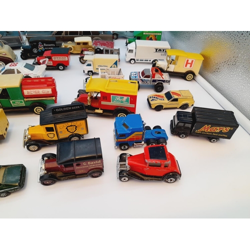 413 - Large Collection of Playworn Die-Cast Model Vehicles.