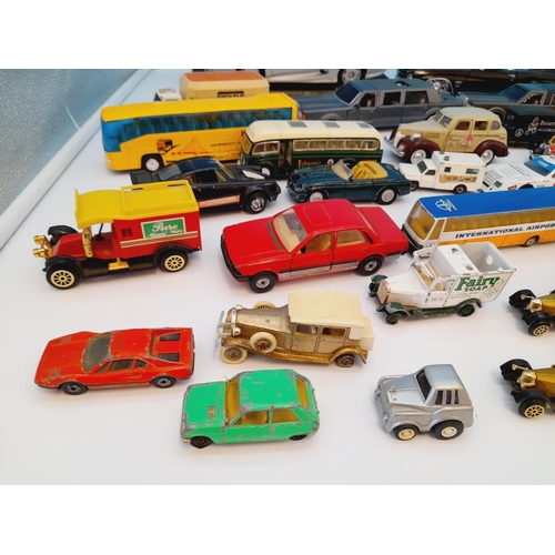 413 - Large Collection of Playworn Die-Cast Model Vehicles.