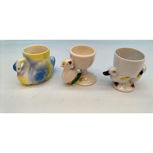 424 - Animal Design Egg Cups (8) to include Elephants, Ducks, Panda, etc.