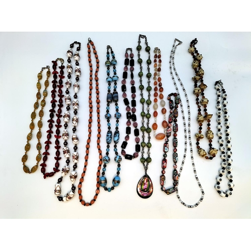 434 - Collection of Mixed Bead Necklaces to include Lampwork Beads, Murano Glass Beads, etc.