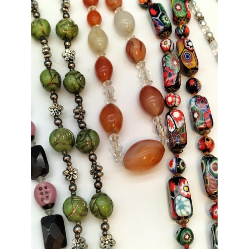 434 - Collection of Mixed Bead Necklaces to include Lampwork Beads, Murano Glass Beads, etc.