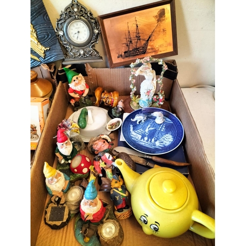 448 - Two Boxes of Ceramics and Glass to include Toby Jugs, Royal Copenhagen Christmas Plate, Trade Winds ... 