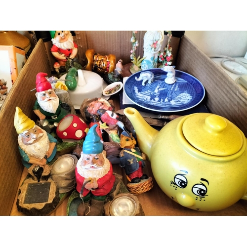 448 - Two Boxes of Ceramics and Glass to include Toby Jugs, Royal Copenhagen Christmas Plate, Trade Winds ... 