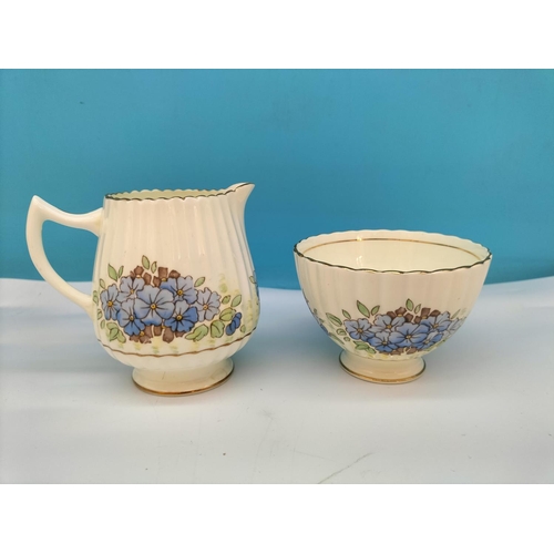 45 - Vintage Radfords (1928-1938) Bone China 21 Piece Tea Set in the 'Primula' Pattern to include Trios (... 