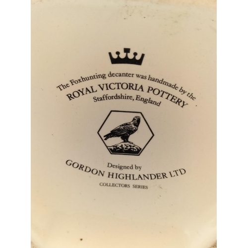 451 - Royal Victoria China 1L Whisky Decanter 'The English Gentleman's Choice, Collectors Series, Fox Hunt... 